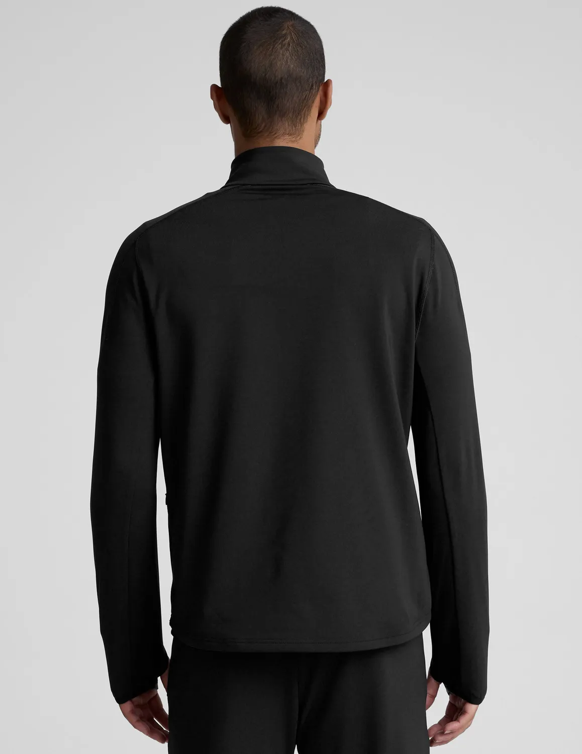 Beyond Yoga Pacer Fleece-Backed Quarter Zip herrtröja svart