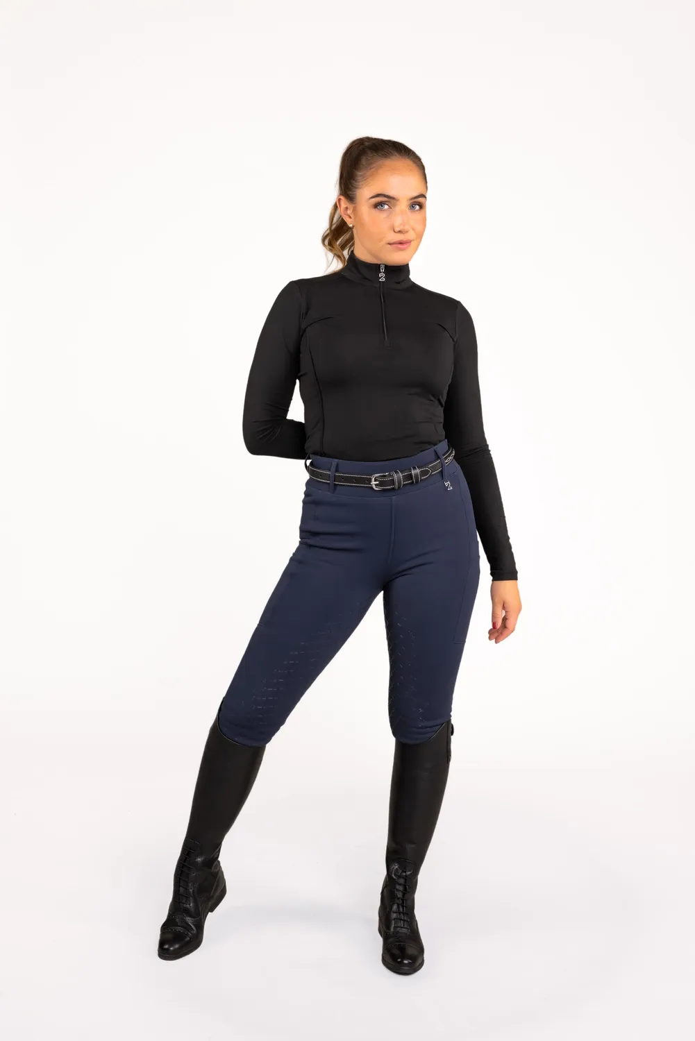 ZacZess Teddy Winter Leggings ridleggings blå teddyfodrad