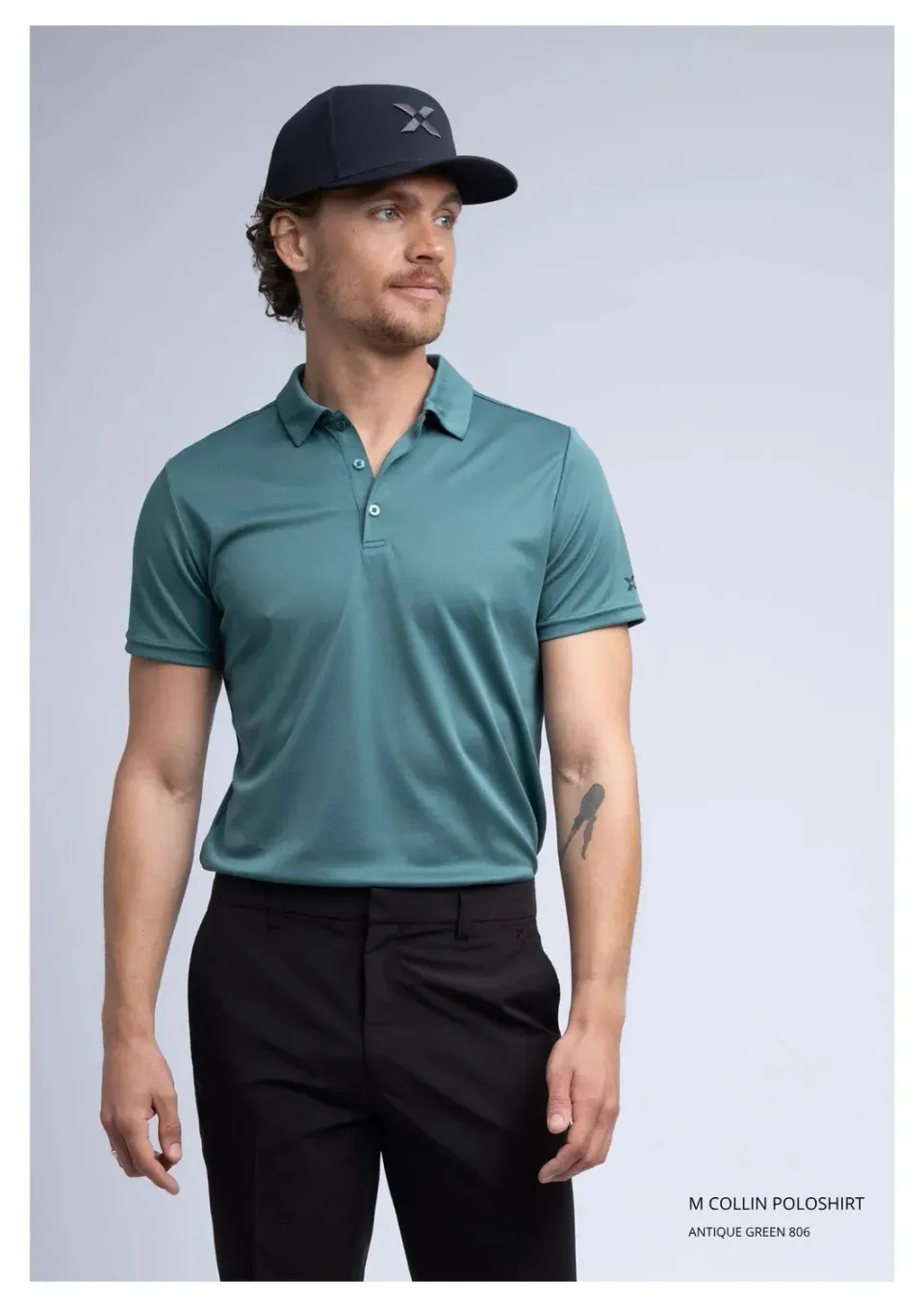 Cross Sportswear Collin piké herr antique green