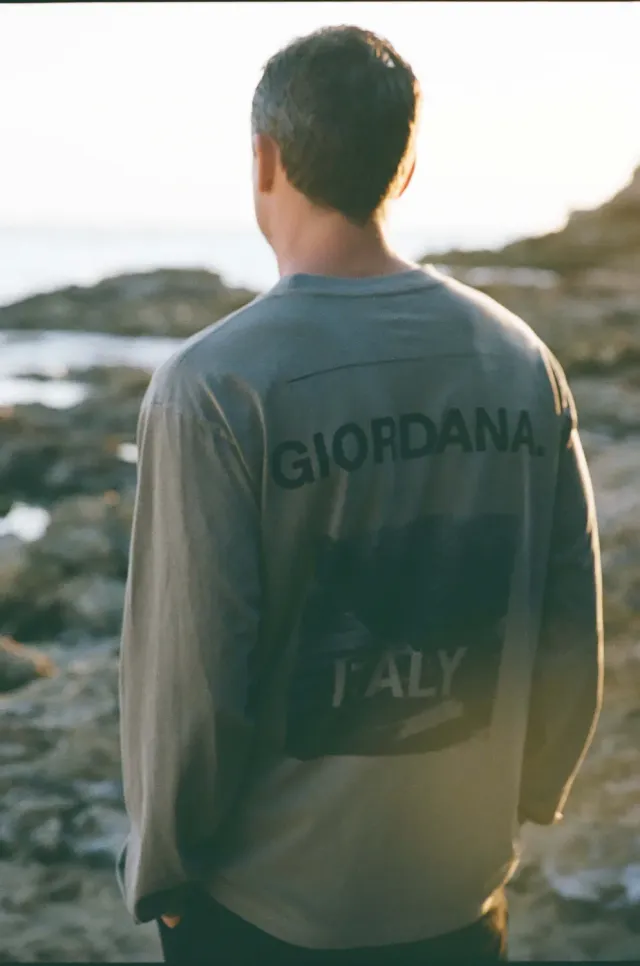Giordana Long Sleeve Steps Tee t-shirt gråblå