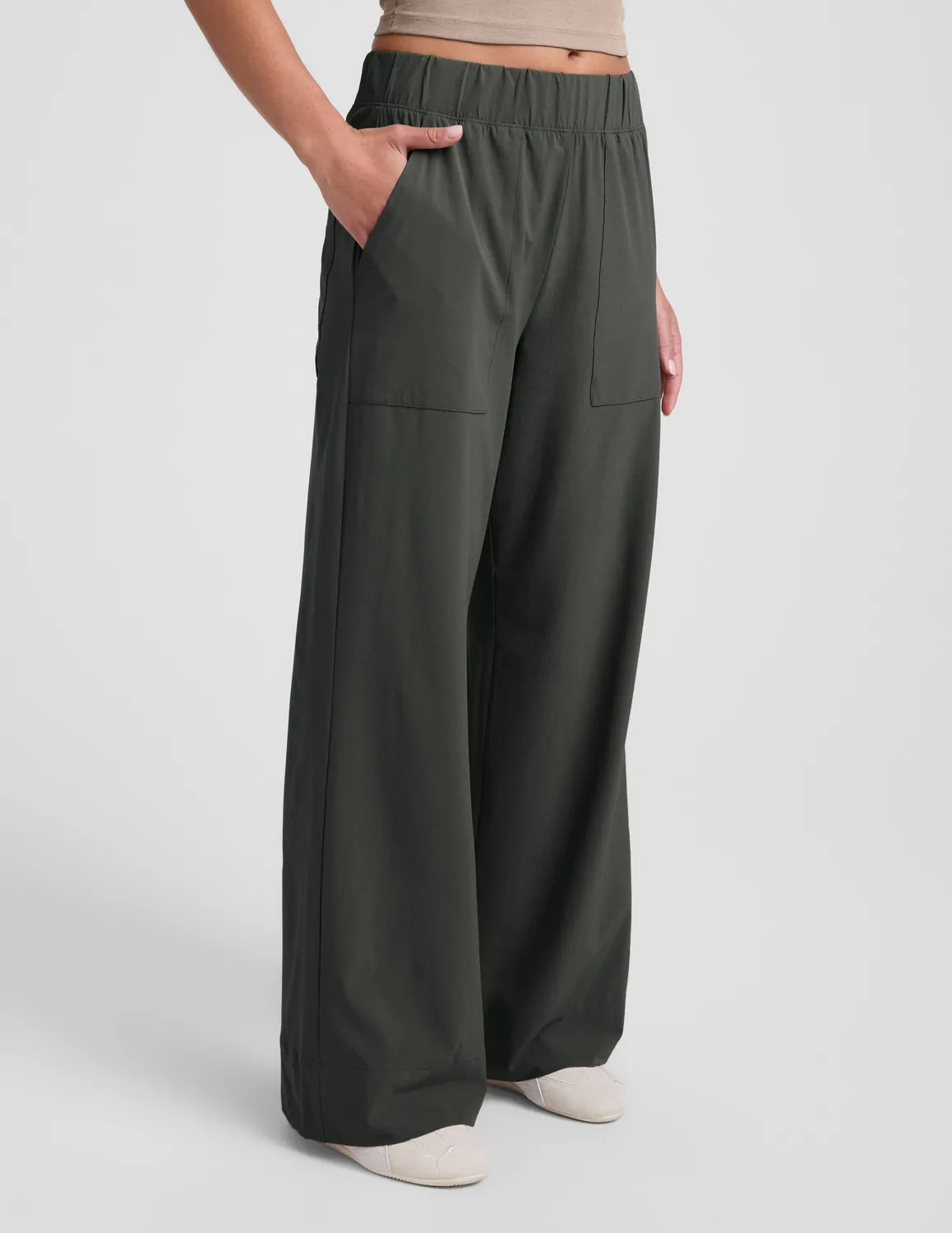 Beyond Yoga Easy Wide Leg Pant 29 byxor Slate Green stretch