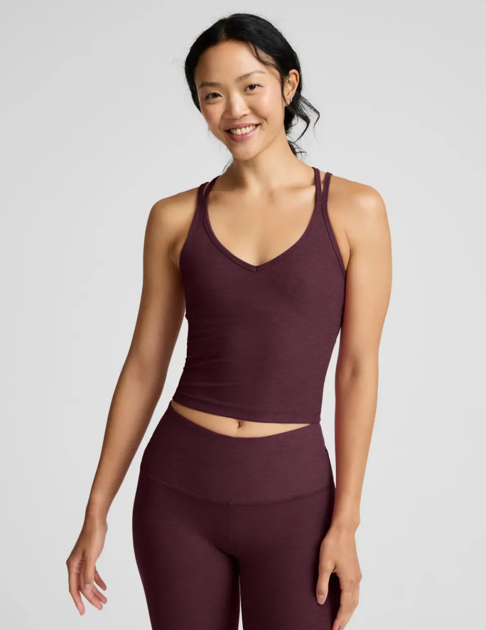 Beyond Yoga Spacedye Get Across träningslinne Cabernet korsrygg