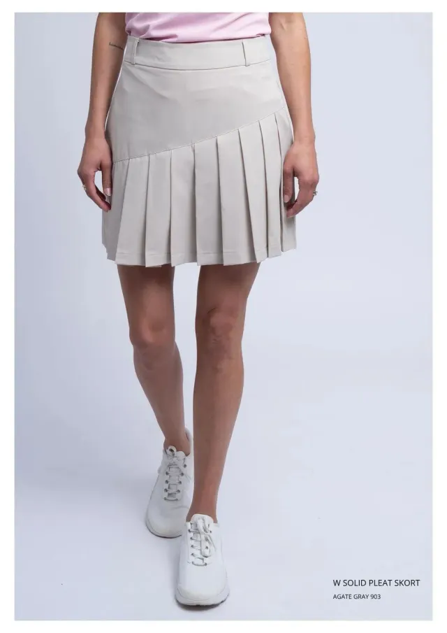 Cross Sportswear Solid Pleat skort dam agate gray