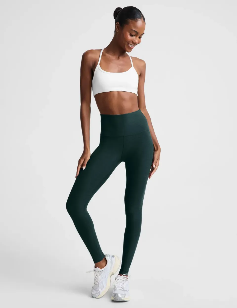 Beyond Yoga Spacedye Vitalize Full Length leggings dark ivy heather hög midja