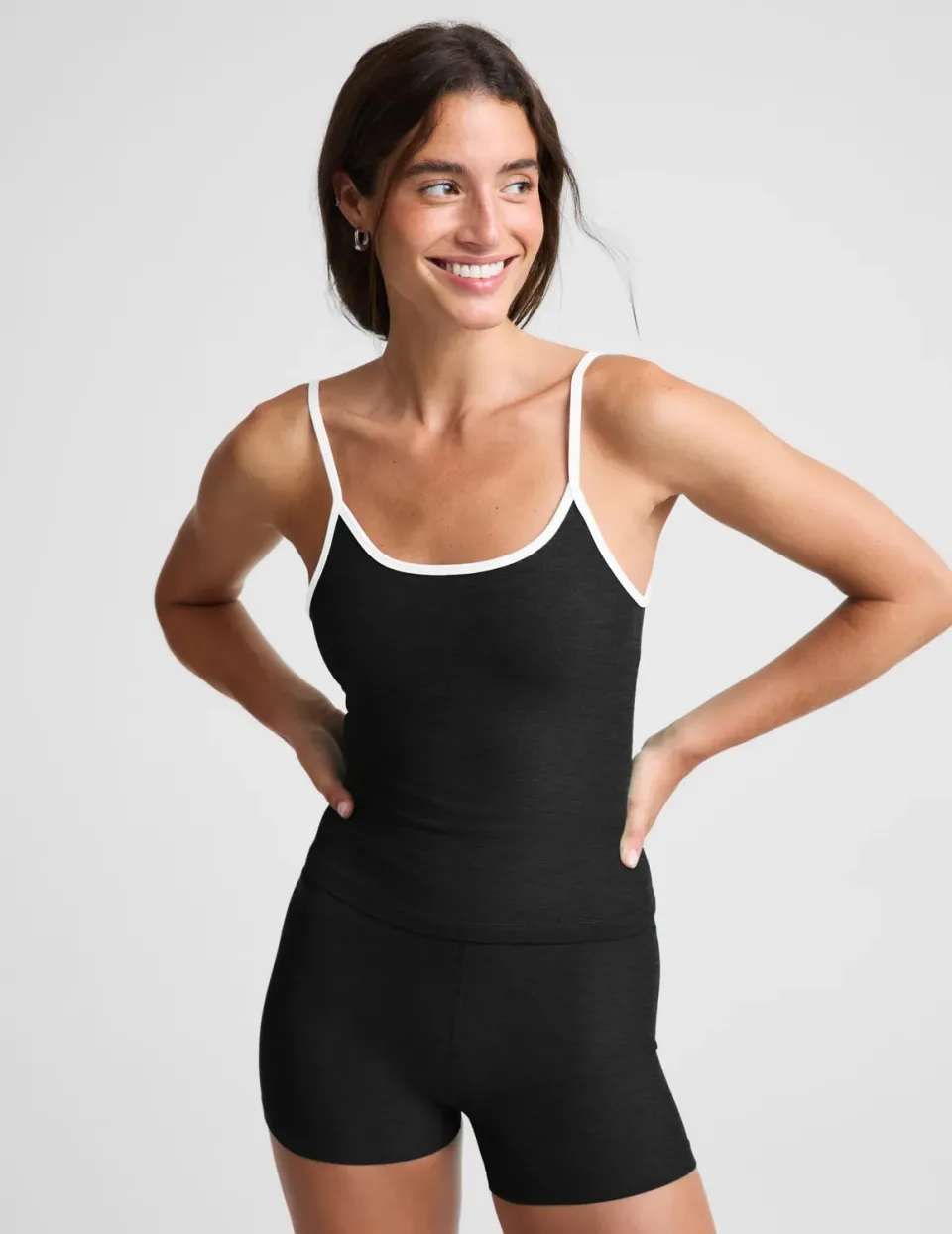 Beyond Yoga Spacedye Forever Tank träningslinne Darkest Night med bh