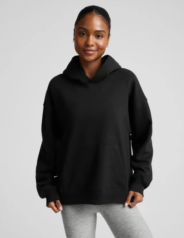 Beyond Yoga LuxeFleece 2.0 Hoodie hoodtröja Black bomull