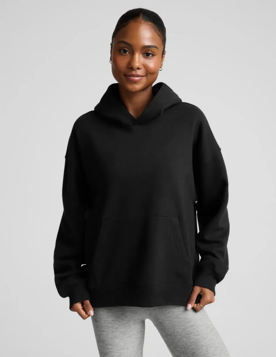 Beyond Yoga LuxeFleece 2.0 Hoodie hoodtröja Black bomull