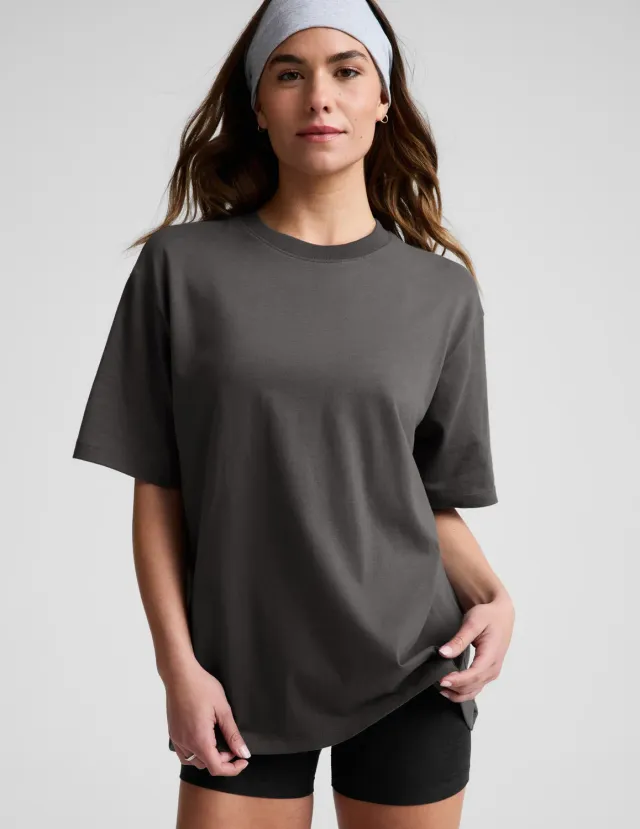 Beyond Yoga SoftKnit Better Than Ever Oversized Cotton Tee t-shirt svart dam