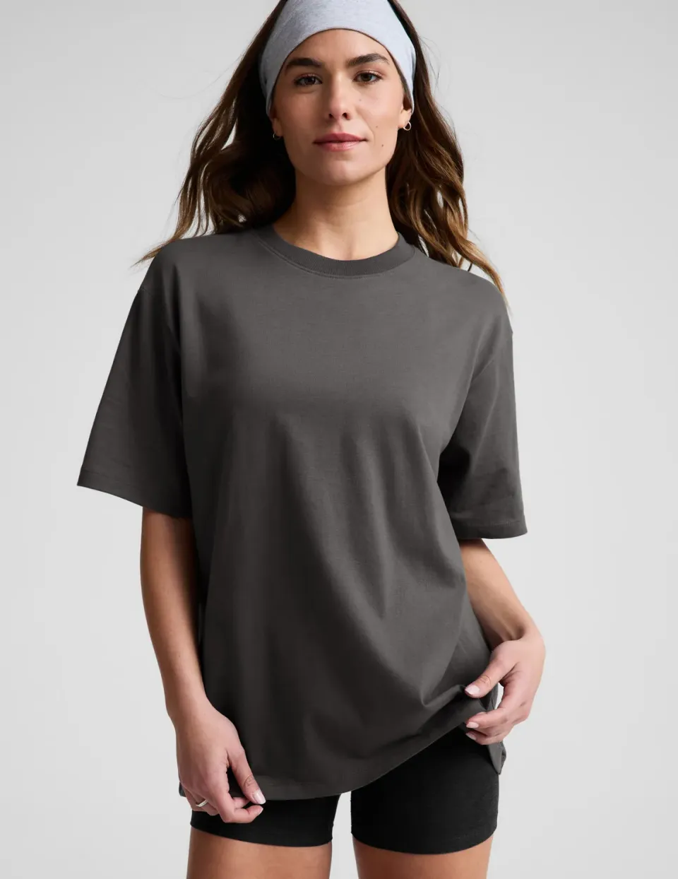 Beyond Yoga SoftKnit Better Than Ever Oversized Cotton Tee t-shirt svart dam