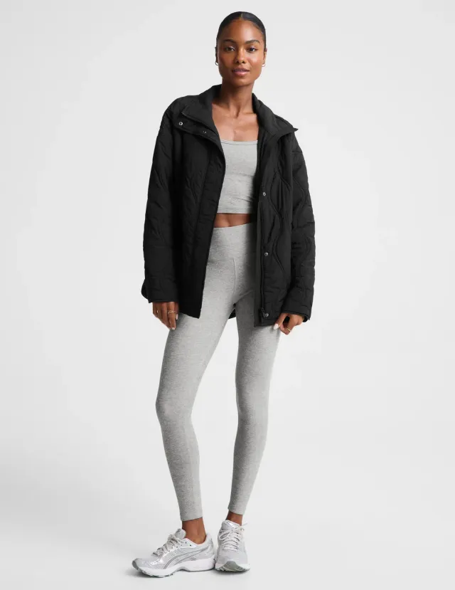 Beyond Yoga Roam Quilted Lightweight Jacket jacka Black vattenavisande