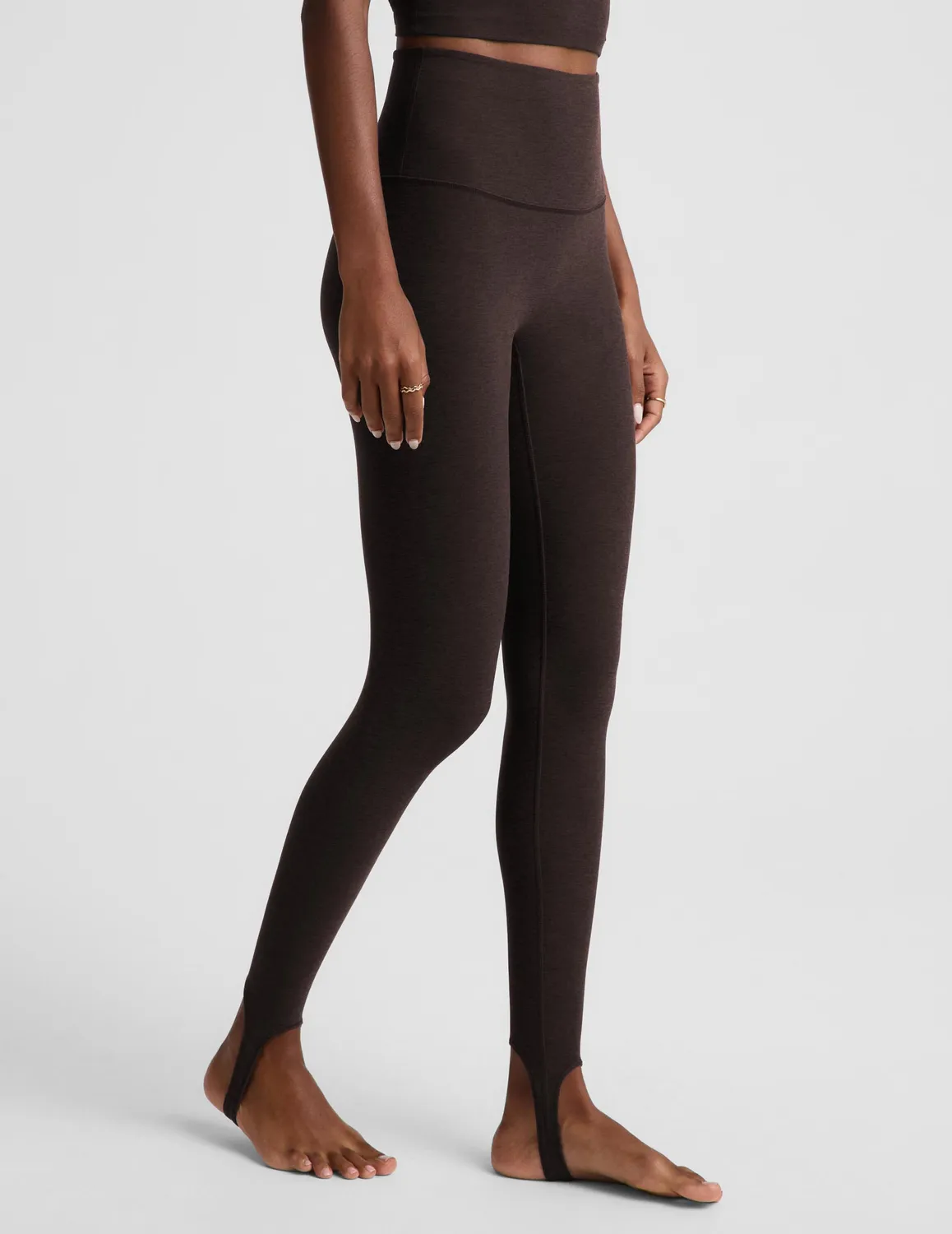 Beyond Yoga Spacedye Stirrup Midi leggings mörkbrun stretch