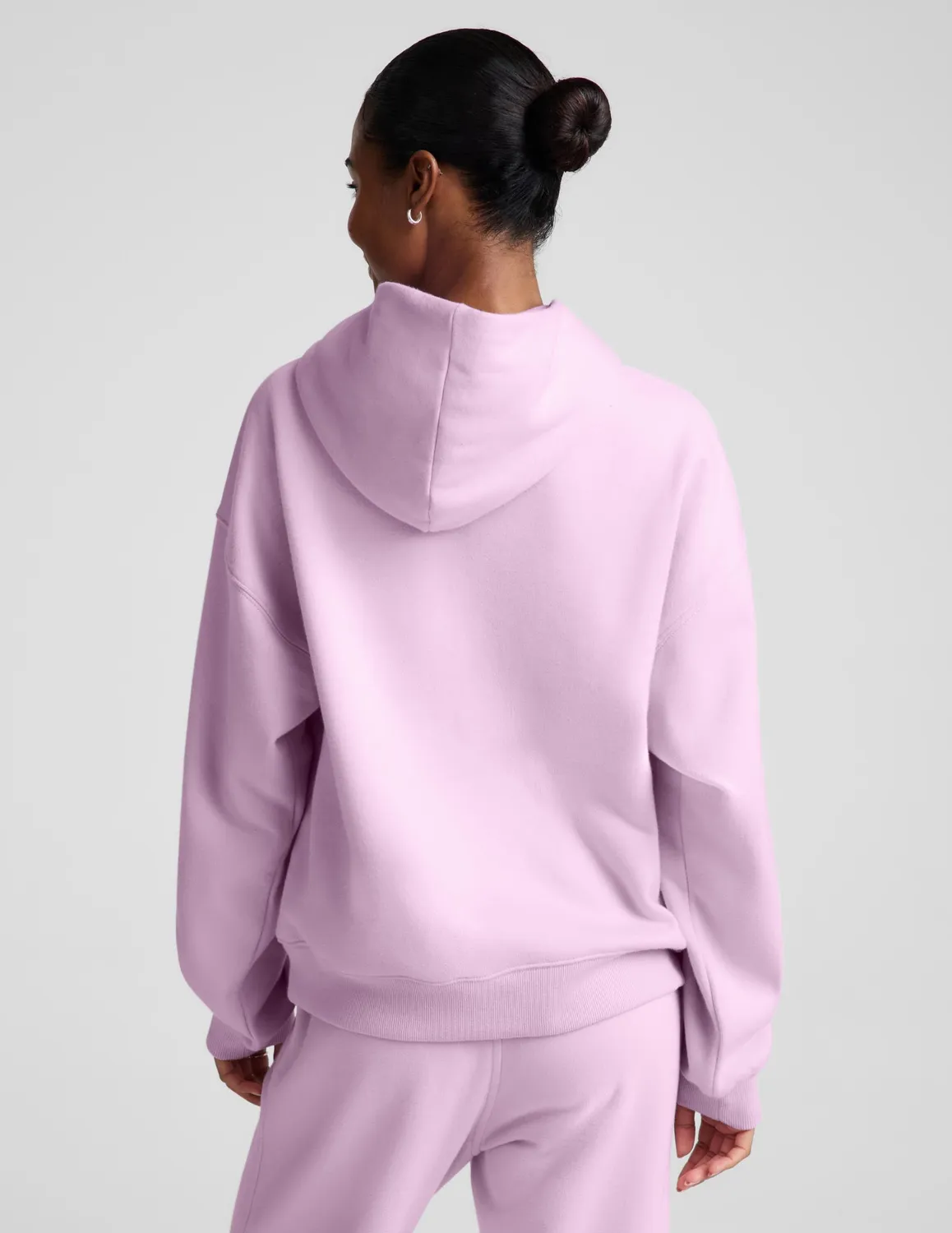 Beyond Yoga LuxeFleece 2.0 Hoodie hoodtröja Lavender Cream bomull