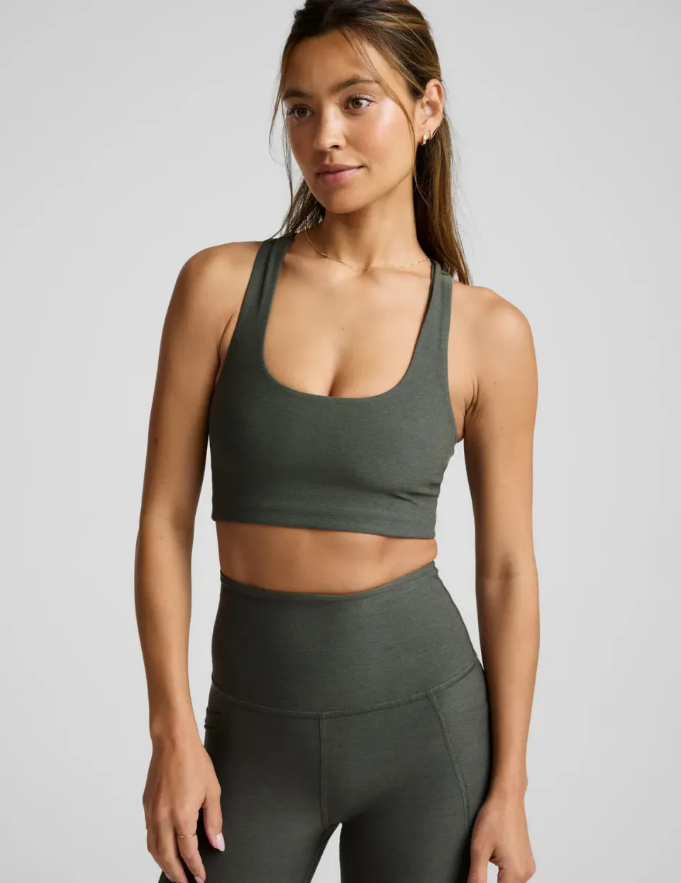 Beyond Yoga Spacedye Simplicity Long Line Bra 2.0 sportbh Dusty Forest medium