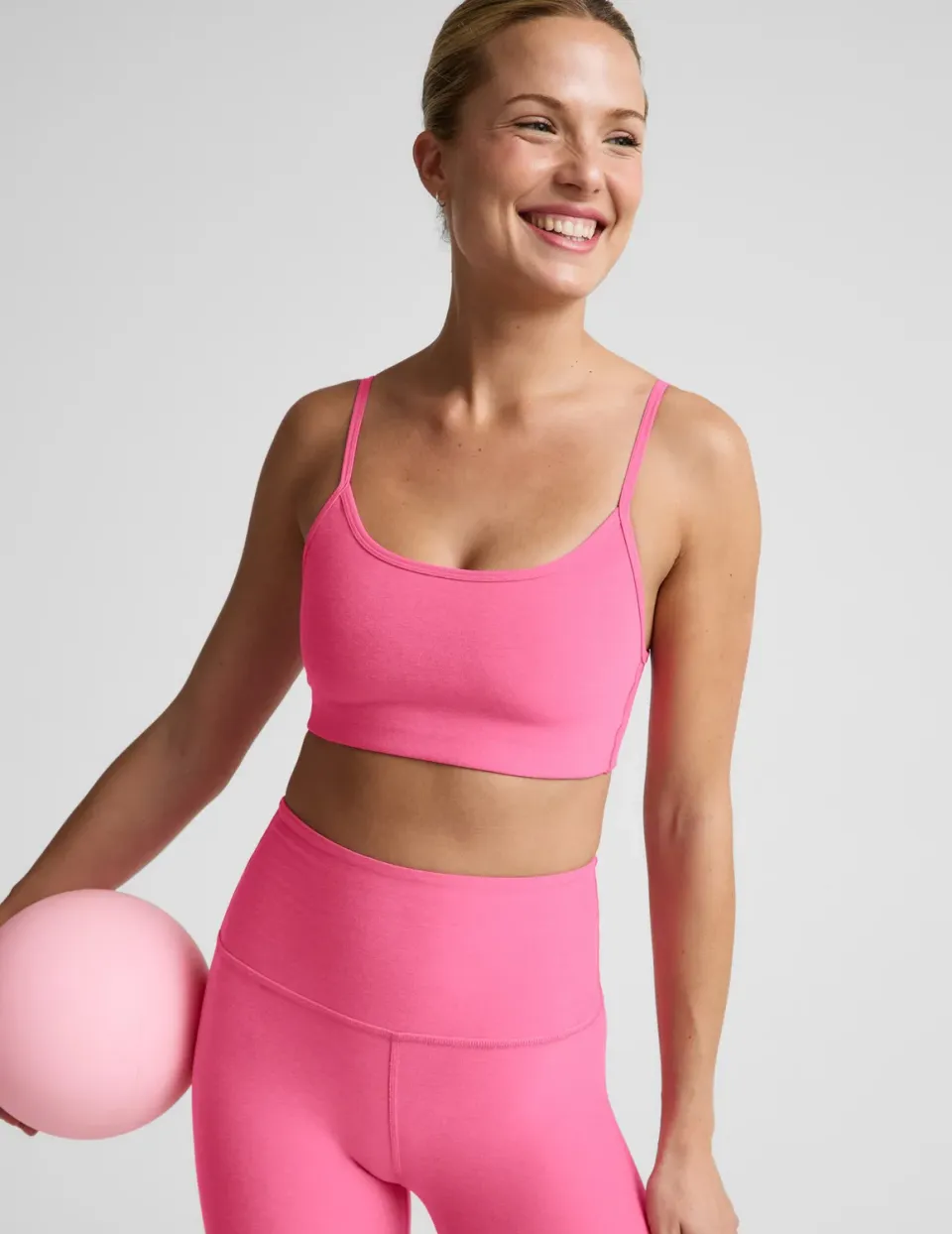Beyond Yoga Spacedye Forever Bra sport-bh Luscious Pink Heather mjuk