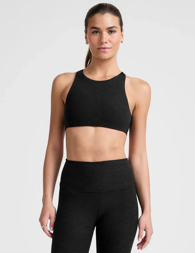Beyond Yoga Spacedye Refocus Bra sportbh Darkest Night svart
