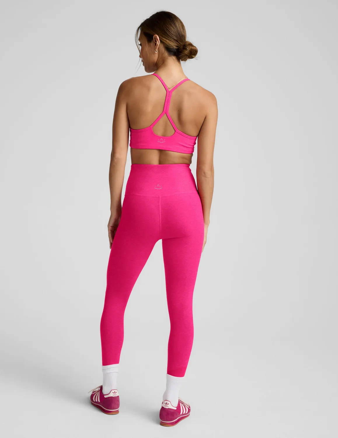 Beyond Yoga Spacedye Caught In The Midi träningstights Pink Glow Heather hög midja