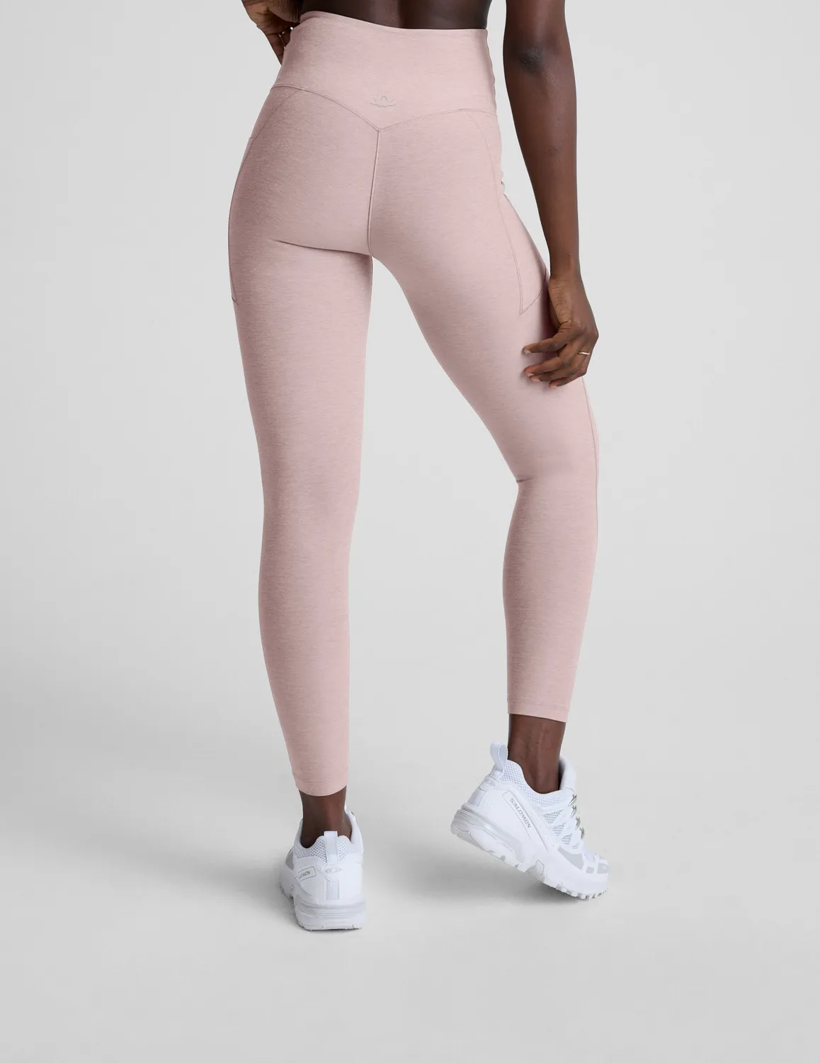 Beyond Yoga Spacedye Be Free Pocket leggings Pale Pink Heather fickor