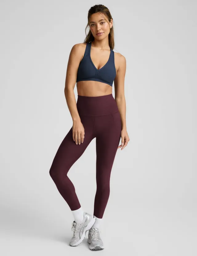 Beyond Yoga Spacedye Out Of Pocket High Waisted Midi Legging leggings cabernet heather