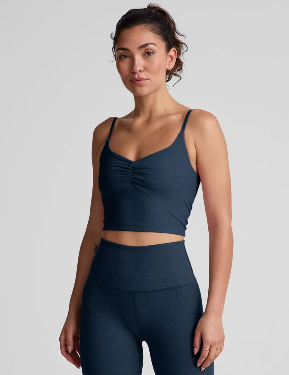 Beyond Yoga Spacedye Raise The Barre linne Nocturnal Navy med inbyggd bh