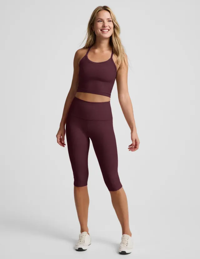 Beyond Yoga Spacedye Pedal Pusher capri Cabernet hög midja