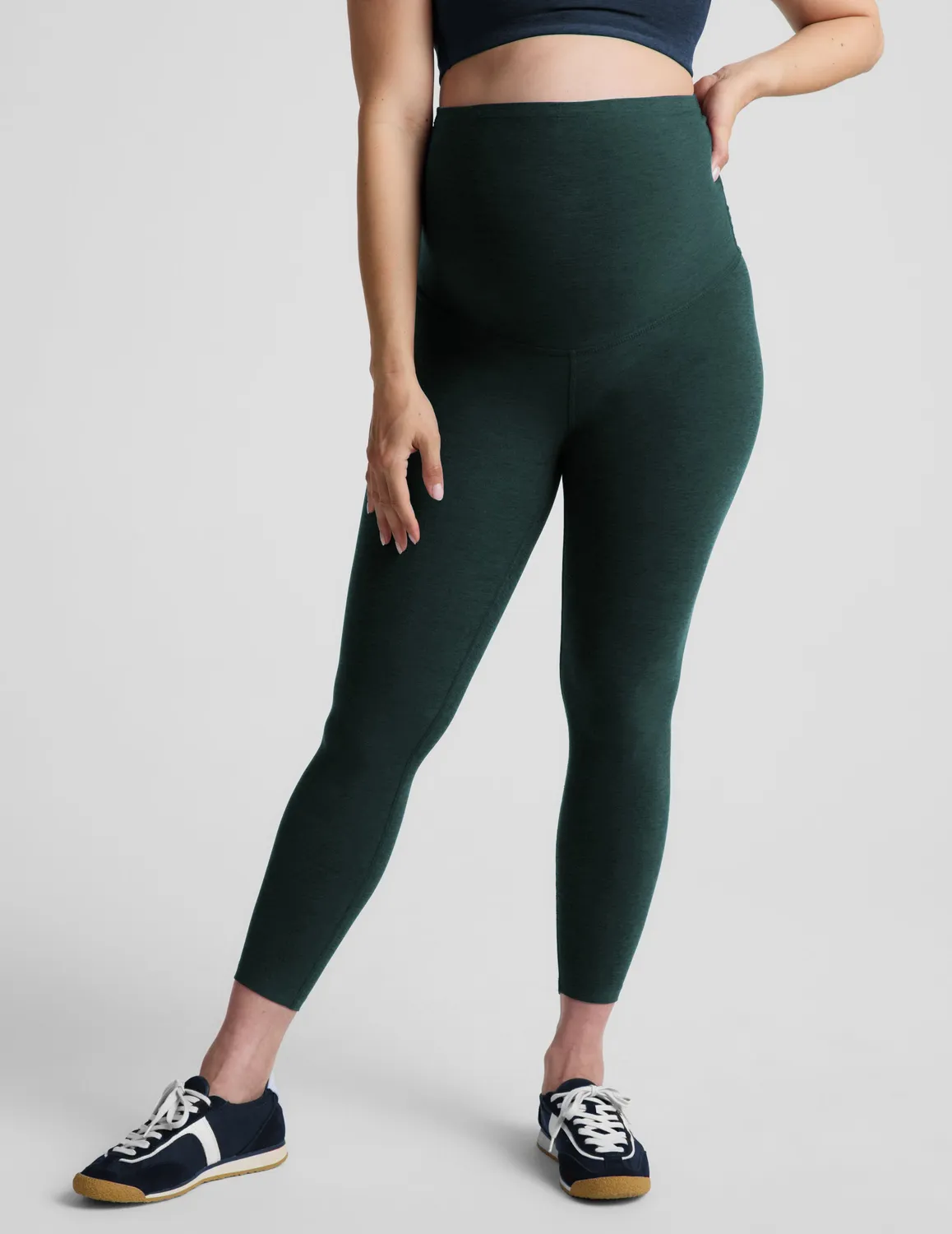 Beyond Yoga Spacedye Love the Bump Midi leggings Dark Ivy Heather gravid