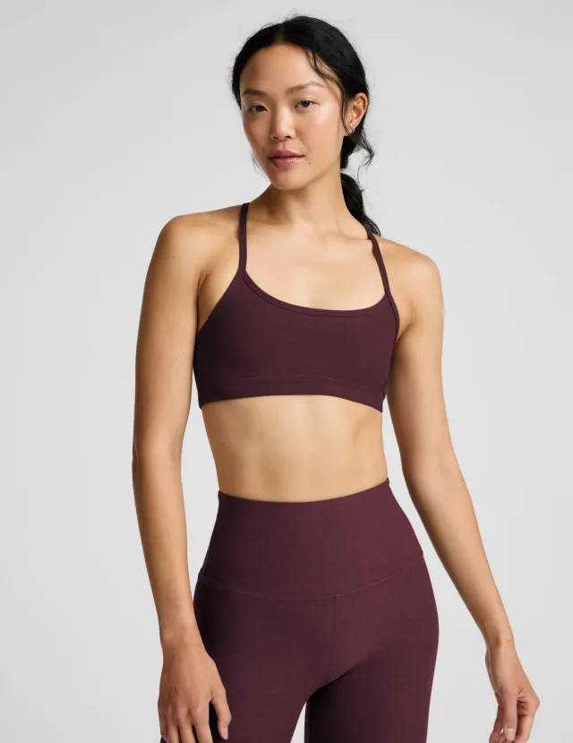 Beyond Yoga Spacedye Slim Racerback sportbh Cabernet Heather medium