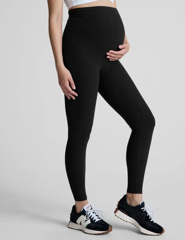 Beyond Yoga Spacedye Love the Bump Midi gravidleggings Darkest Night