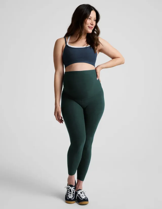 Beyond Yoga Spacedye Love the Bump Midi leggings Dark Ivy Heather gravid