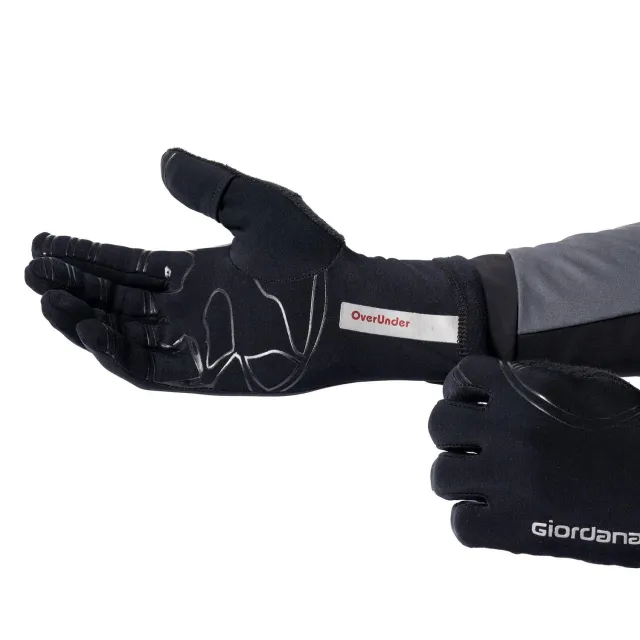 Giordana Over/Under cykelhandskar svart helfinger