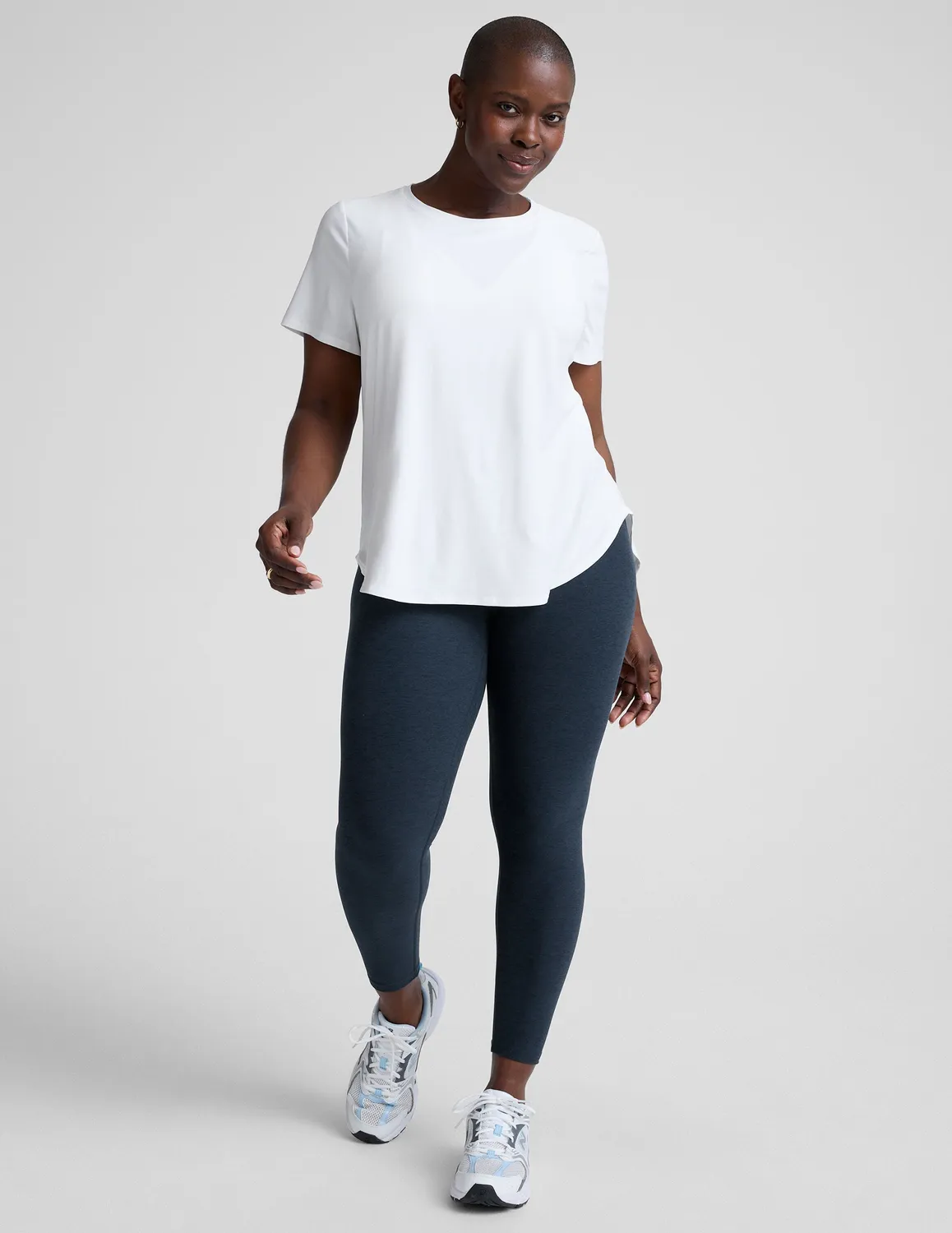 Beyond Yoga Featherweight On The Down Low t-shirt Cloud White