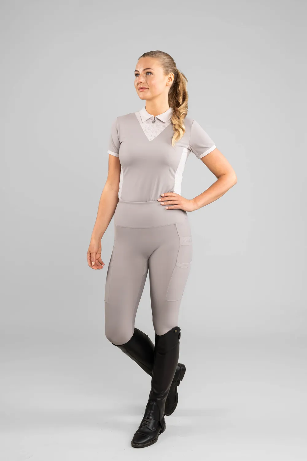ZacZess Community Shirt ridtopp Iced Latte dragkedja