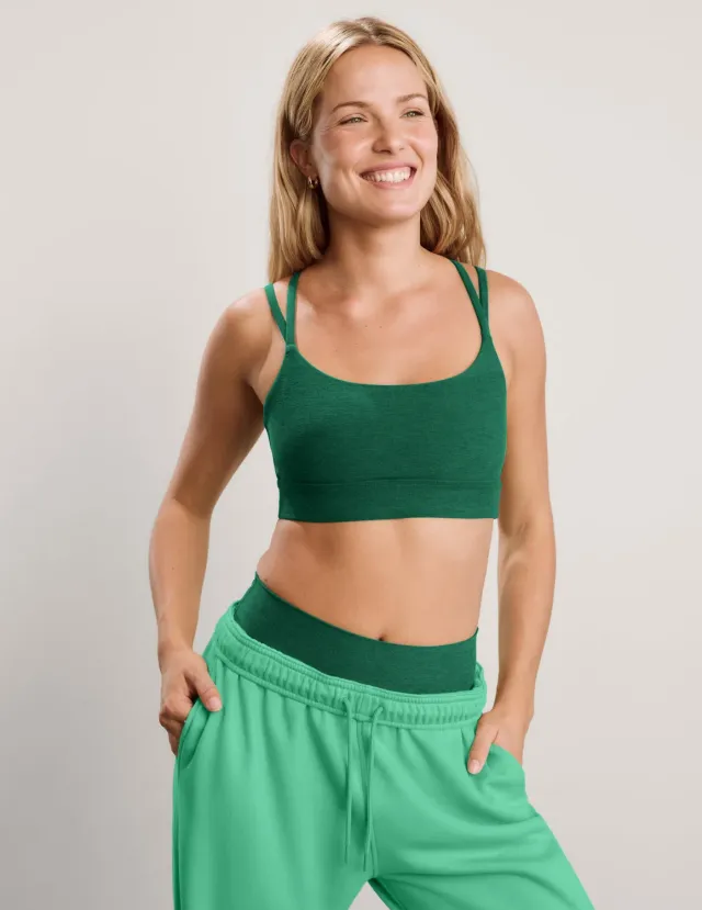 Beyond Yoga Spacedye Back To It Strappy sport-bh grön