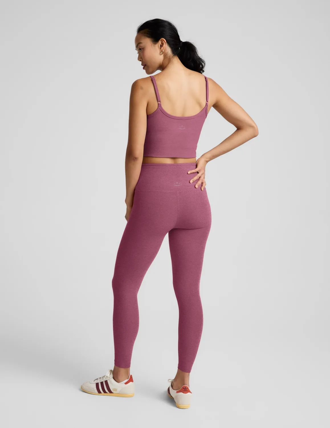 Beyond Yoga Spacedye Centered Midi Legging träningstights Mauve mjuk