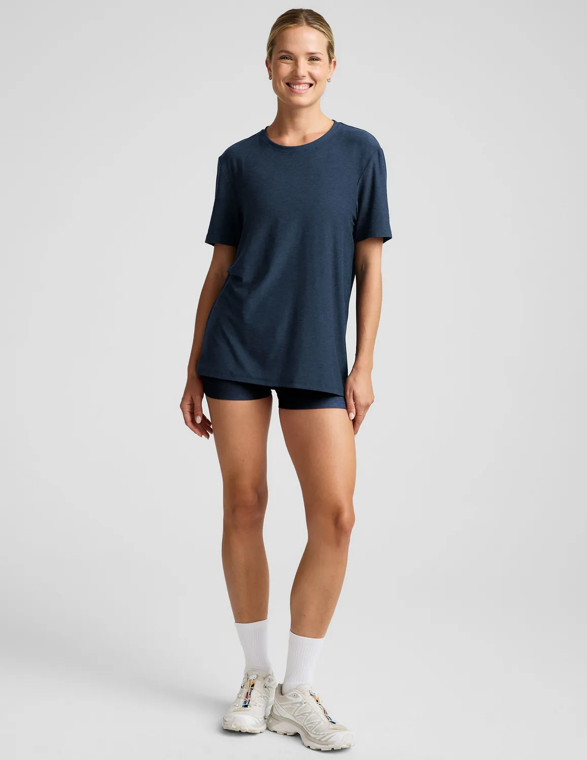 Beyond Yoga Always Beyond Crew Tee 2.0 t-shirt marinblå oversize