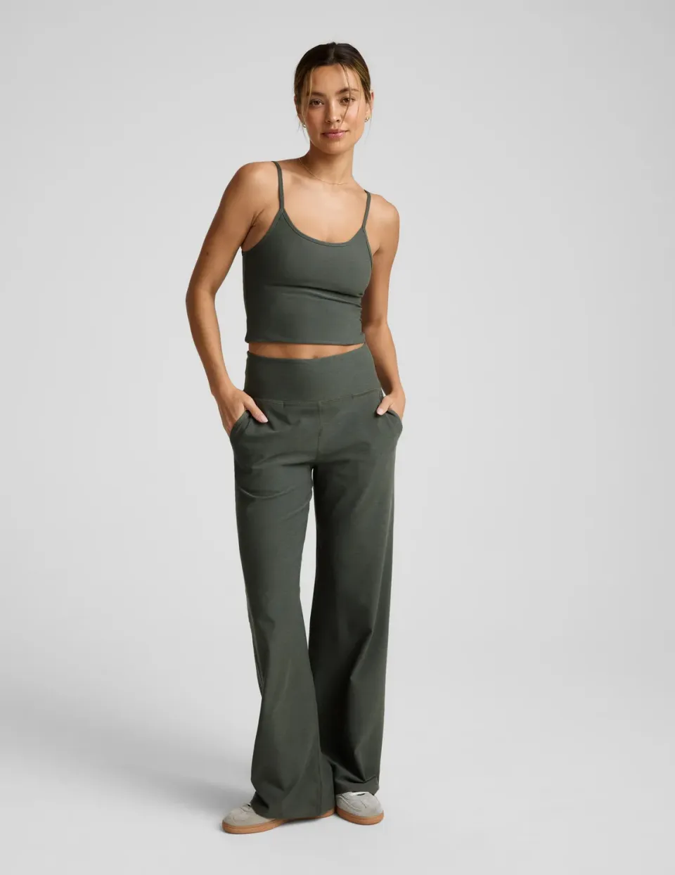 Beyond Yoga Spacedye Laid Back Wide Leg Pant 31 byxor Dusty Forest