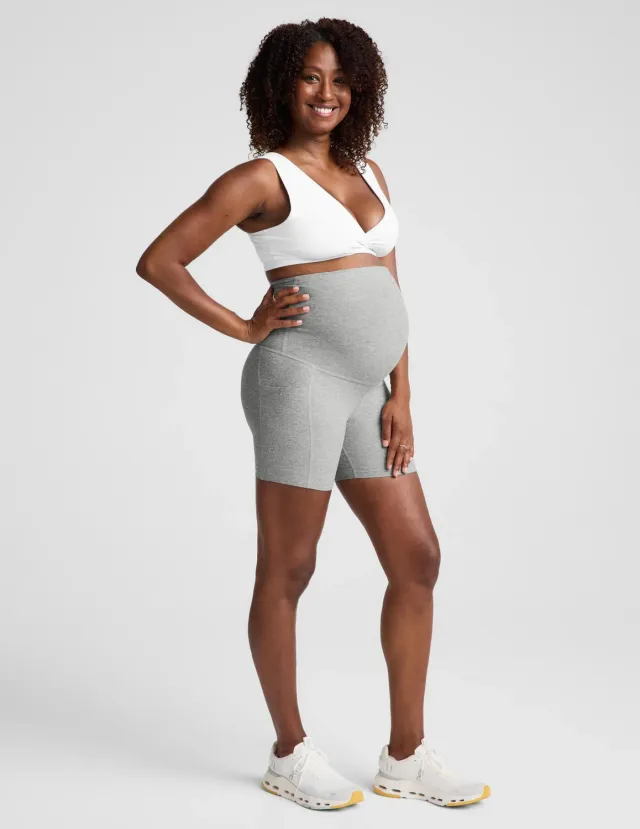 Beyond Yoga Spacedye Keep Pace 5" mamma-bikershorts Silver Mist