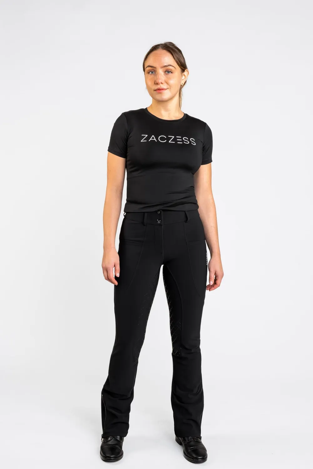 ZacZess BootCut Performance Breeches Ridbyxor Svart hög midja
