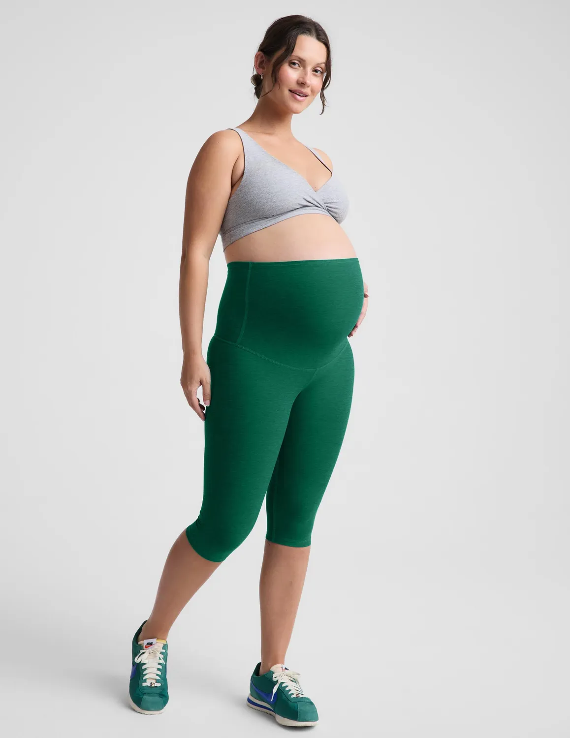 Beyond Yoga Spacedye gravidleggings pedal pusher grönmelerad