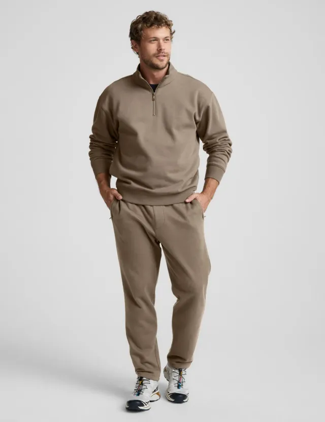 Beyond Yoga LuxeFleece Straight Leg mjukisbyxor Mushroom mjuk fleece