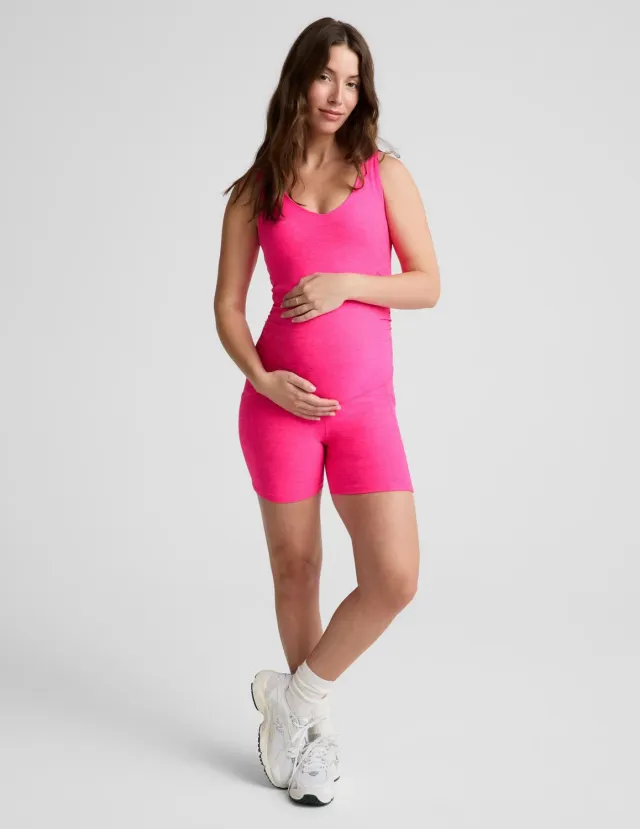 Beyond Yoga Spacedye Movin Mama gravidjumpsuit Pink Glow Heather