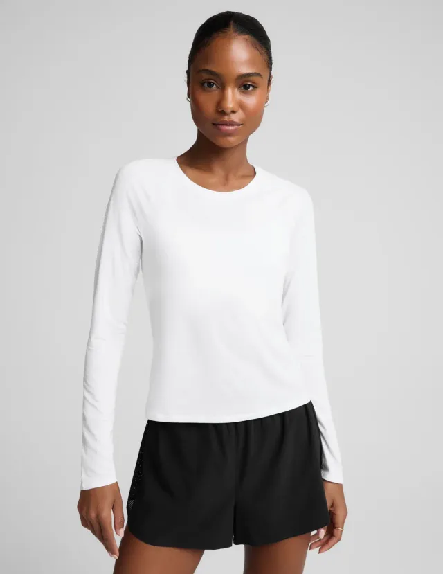 Beyond Yoga Breezeweight Active Long Sleeve träningströja vit