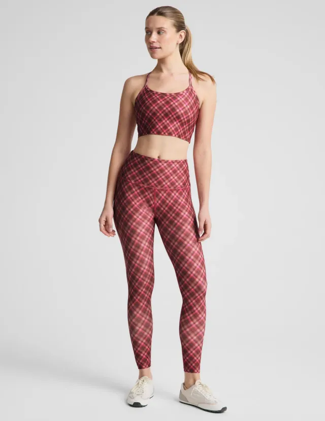 Beyond Yoga SoftMark Autumn Argyle Midi Leggings mönstrade hög midja