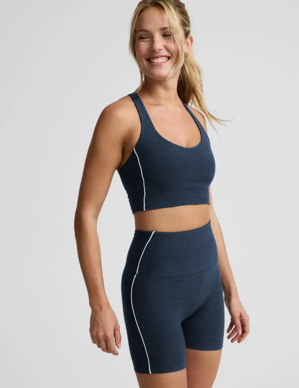 Beyond Yoga Spacedye Streamline Racerback träningslinne Nocturnal Navy