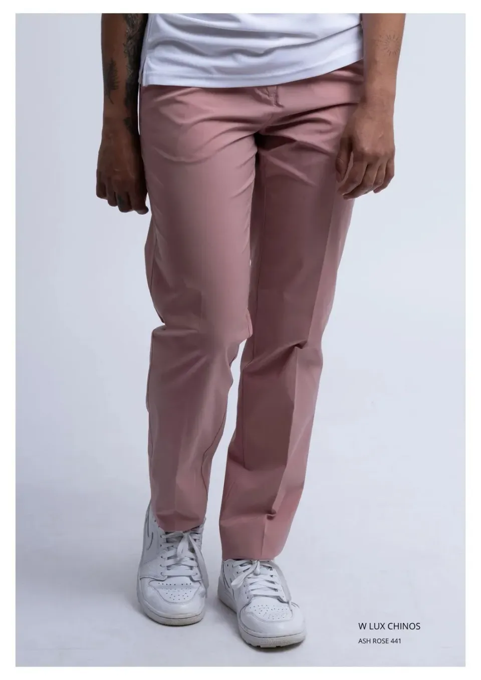CROSS SPORTSWEAR Lux Chinos golfbyxor ash rose