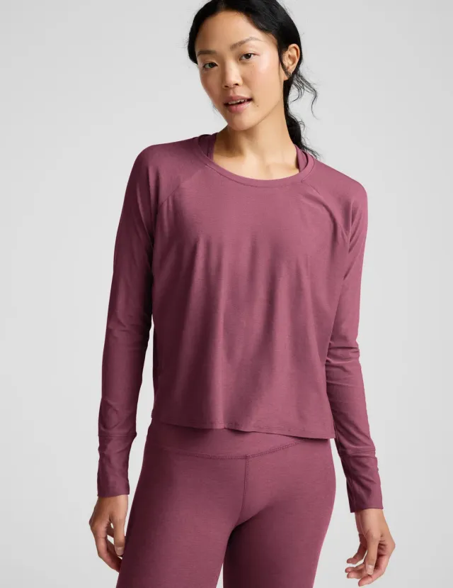 Beyond Yoga Featherweight Daydreamer Pullover tröja Smooth Mauve Heather mjuk