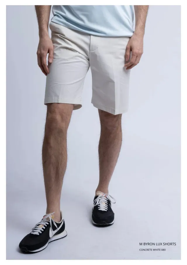 Cross Sportswear M Byron Lux Shorts Concrete White golfshorts