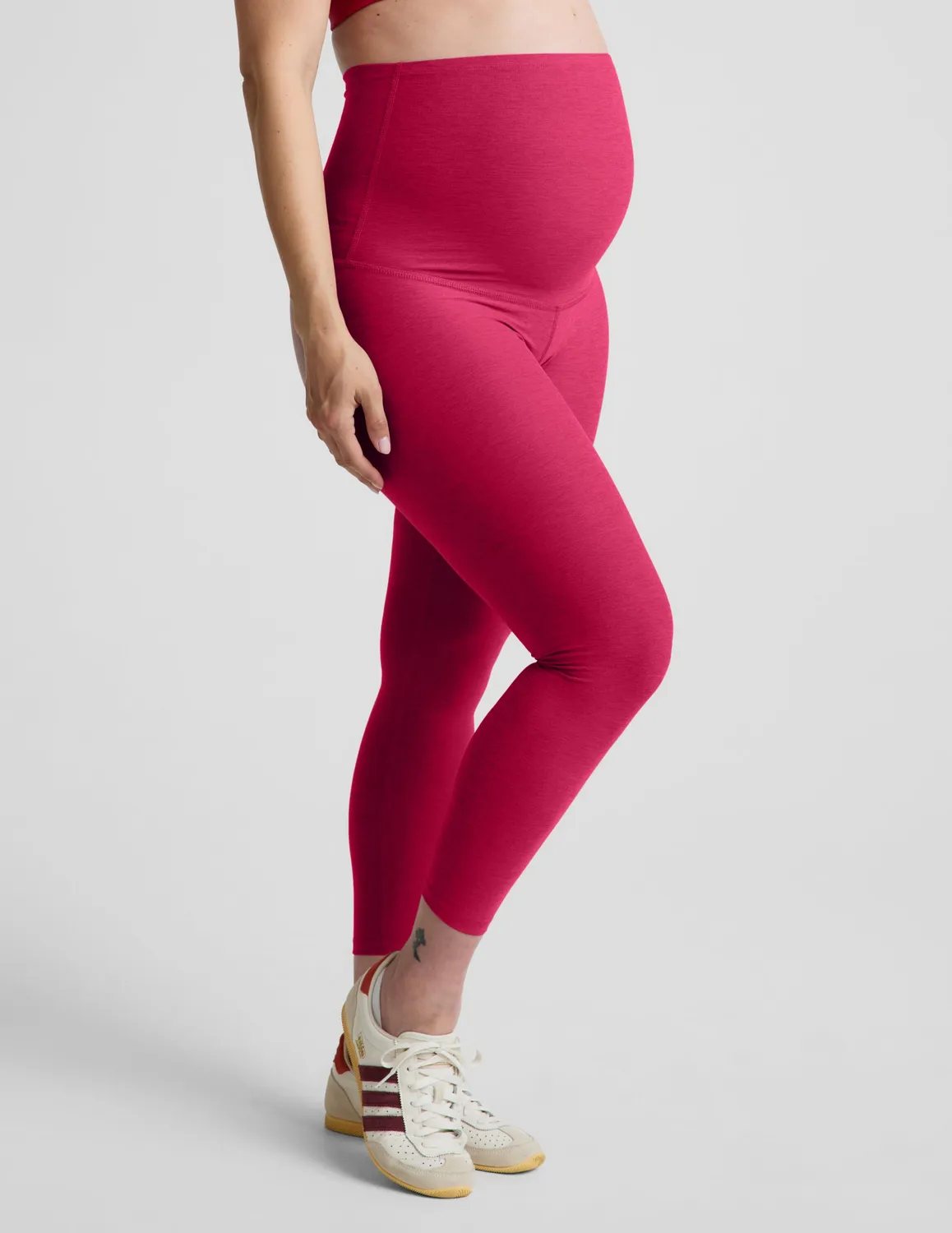 Beyond Yoga Spacedye Love the Bump mammaleggings Berry Red midi