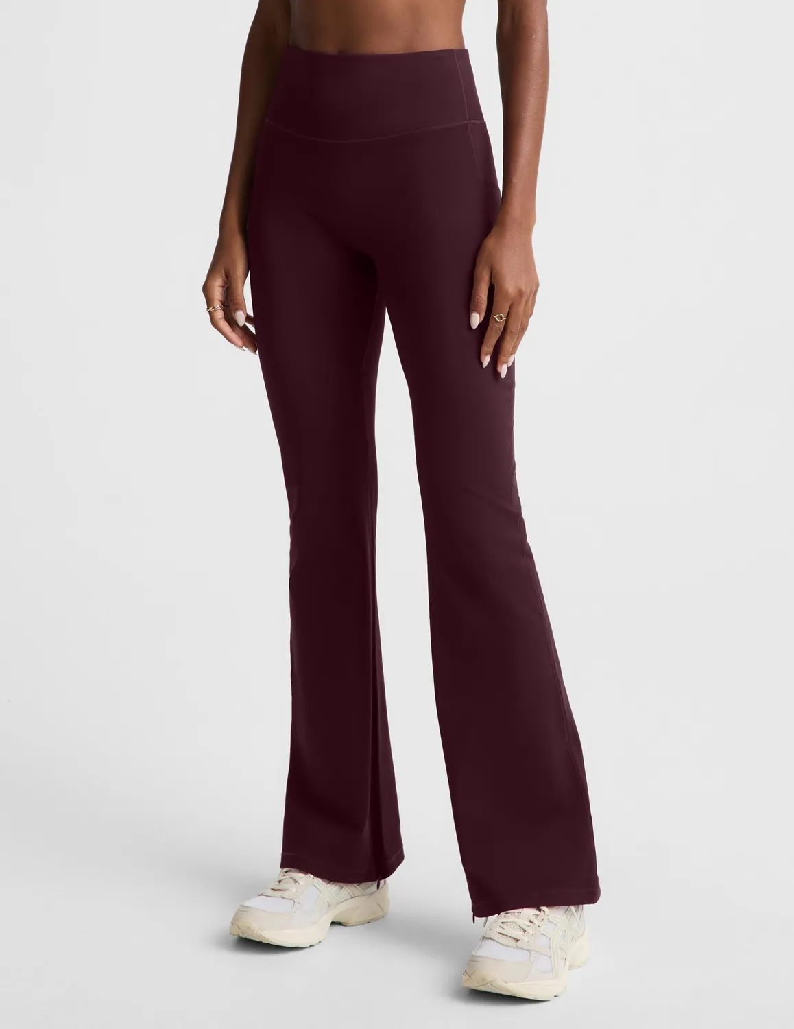 Beyond Yoga Pacer Fleece Split Hem byxa Cabernet varm