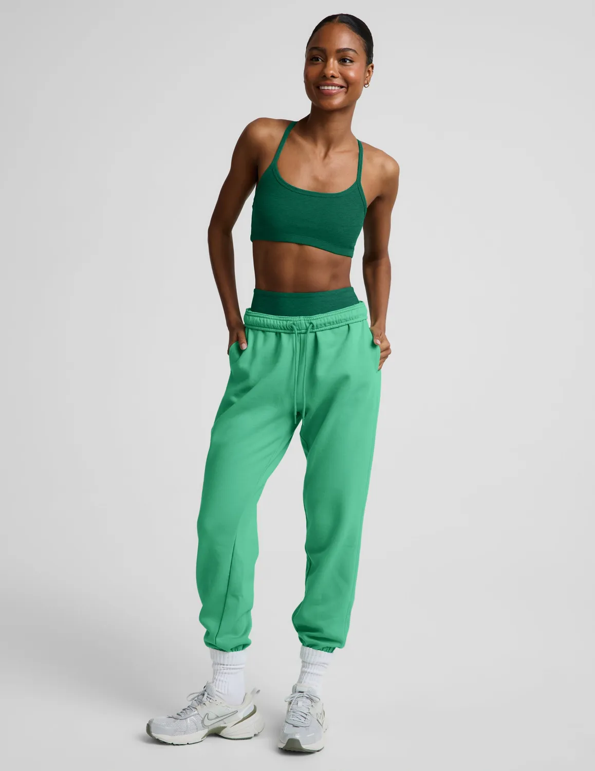 Beyond Yoga Spacedye Slim Racerback Bra bh Legacy Pine Heather mellanstöd