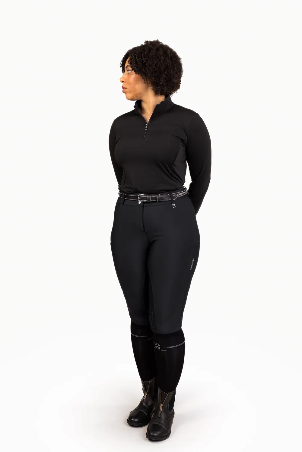 ZacZess Bombay Black Soft ridbyxor svart plus stretch 84% polyester